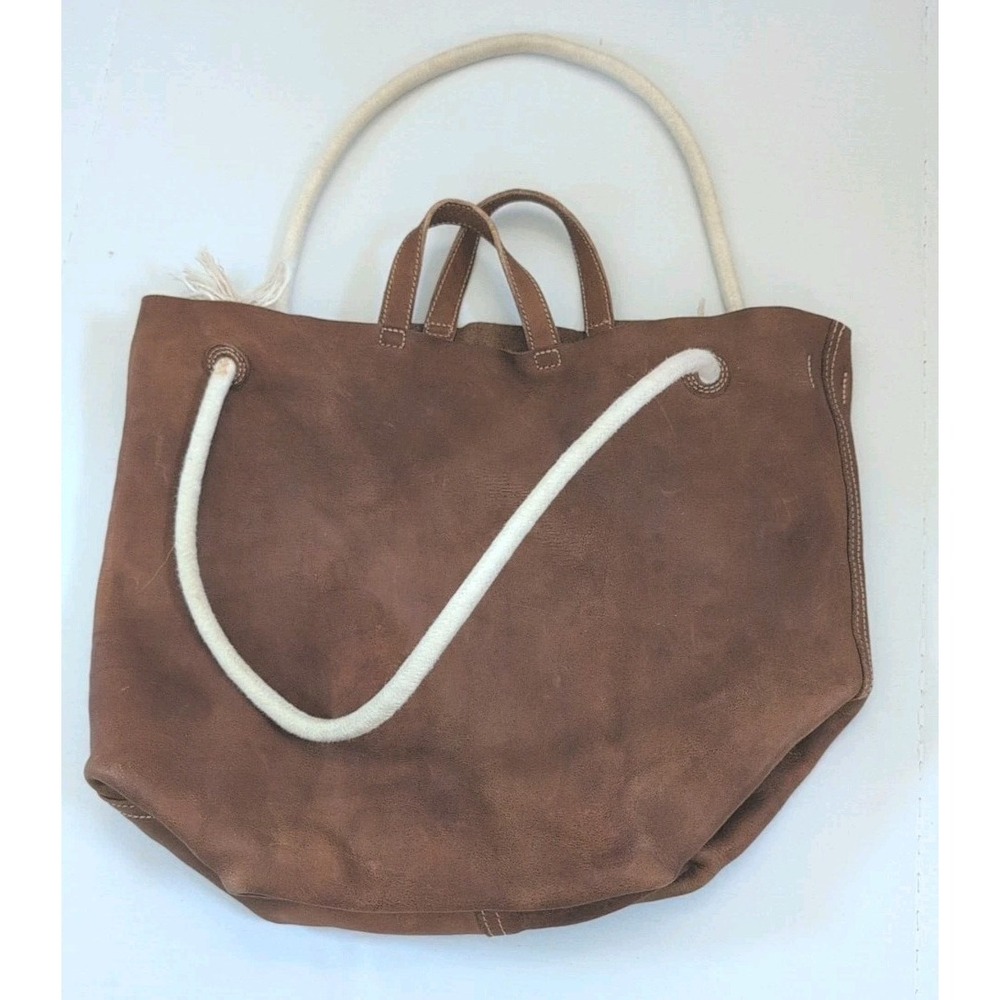 Madewell The Convertible Siena Brown Leather Tote w/ Rope Handles - Picture 4 of 7